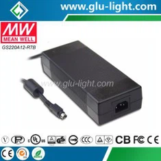 180 W 12 V AC-DC Meanwell ipari adapter GS220A12-R7B